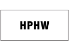 HPHW pipeline identification tape.