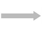 Horizontal grey arrow label