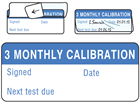 3 monthly calibration write and seal labels