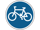 Cycle route only sign