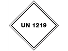 UN 1219 (Combustible liquid, ethanol, methanol, meths spirit) label.