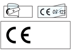 CE symbol write and seal labels.