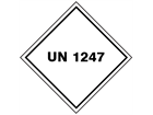 UN 1247 (Methyl methacrylate monomer) label.