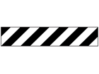 Reflective tape, black and white chevron