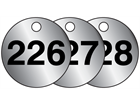 Aluminium valve tags, numbered 226-250