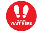 Please wait here sign