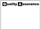 Blank quality assurance label.
