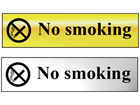 No smoking metal doorplate