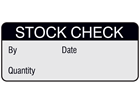 Stock check aluminium foil labels.