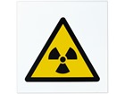 Radiation hazard symbol safety sign.