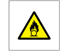 Caution oxidizing agent symbol safety sign.