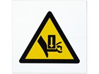 Crush hazard symbol safety sign.