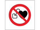 No pacemakers symbol safety sign.