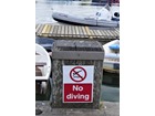 No diving sign.