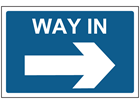 Site Sign - Way In Right - Non-Reflective