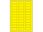 Yellow polyester laser labels, 25mm x 50mm
