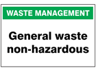 General waste non-hazardous sign.