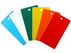 Plain plastic tag, 55mm x 102mm