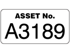 Assetmark jumbo serial number label, 40mm x 80mm