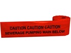 Caution sewerage pumping main below tape.