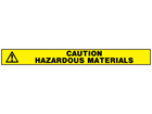 Caution hazardous materials barrier tape