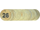 Brass valve tags, numbered 26-50