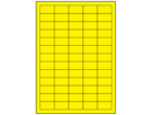 Yellow polyester laser labels, 21.2mm x 38mm