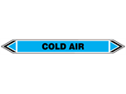 Cold air flow marker label.