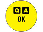 QA OK label