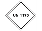 UN 1170 (Isopropyl alcohol, flammable liquid) label.