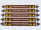 Hydrogen peroxide flow marker label.