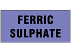 Ferric sulphate pipeline identification tape.
