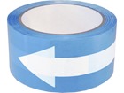 Safety and floor direction tapes, white arrow on blue. 