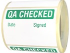 Jumbo QA Checked label - 250 pack