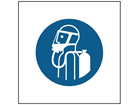 Use breathing apparatus symbol safety sign.