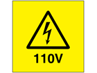 110V Electrical warning label