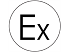 Explosion protect symbol label