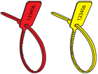 Trace and seal security ties (serial numbered).