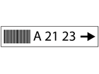 Warehouse Racking Label - Text, Barcode and Arrow