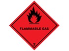 Flammable gas symbol, class 2, hazard diamond label