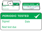 Periodic tested write and seal labels.