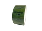 Hot water flow pipeline identification tape.