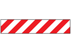 Red and white striped flagging tape