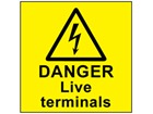 Danger live terminals label