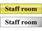 Staff room metal doorplate