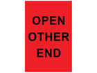Open other end shipping label.