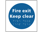 Fire door Keep clear sign.