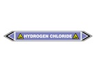 Hydrogen chloride flow marker label.