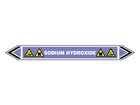 Sodium hydroxide flow marker label.