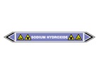 Sodium hydroxide flow marker label.